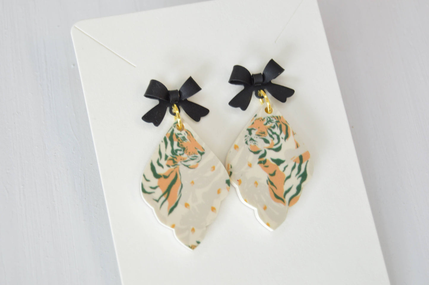 Tiger Dangle Earrings